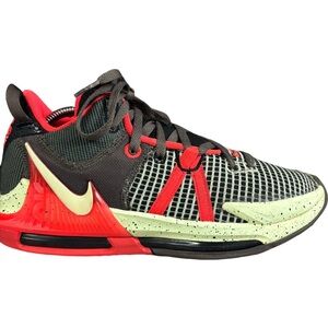 Nike LeBron Witness 7 Basketball Men's Shoes Alligator Volt Crimson Size 9